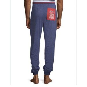Budweiser Pants Beer Sleep Lounge Jogger Blue Mens XXL Slim Fit Pockets Alcohol